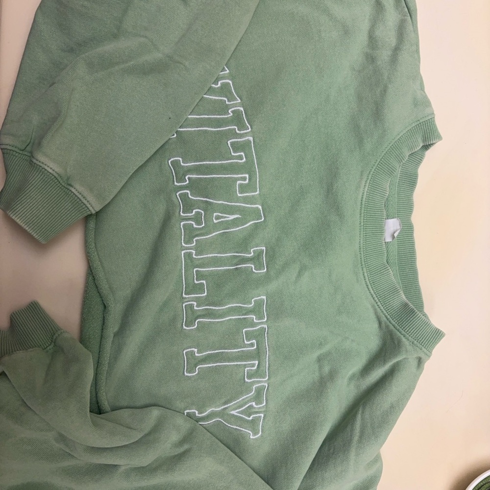 Vitality Women's Mint Green Cropped Sweatshirt